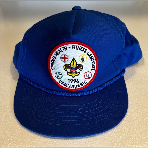 Vintage Blue Boy Scouts of America Camporee 1996 Trucker Hat Cap - Picture 1 of 7